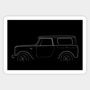 International Harvester Scout 800 - profile stencil, white Magnet